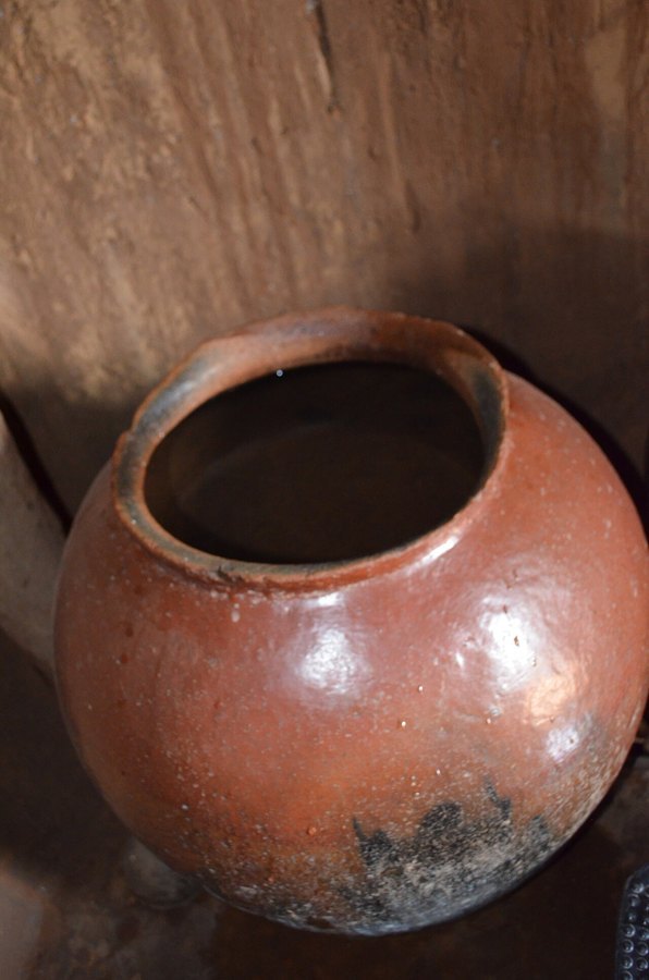 A traditional Ghanaian clay pot