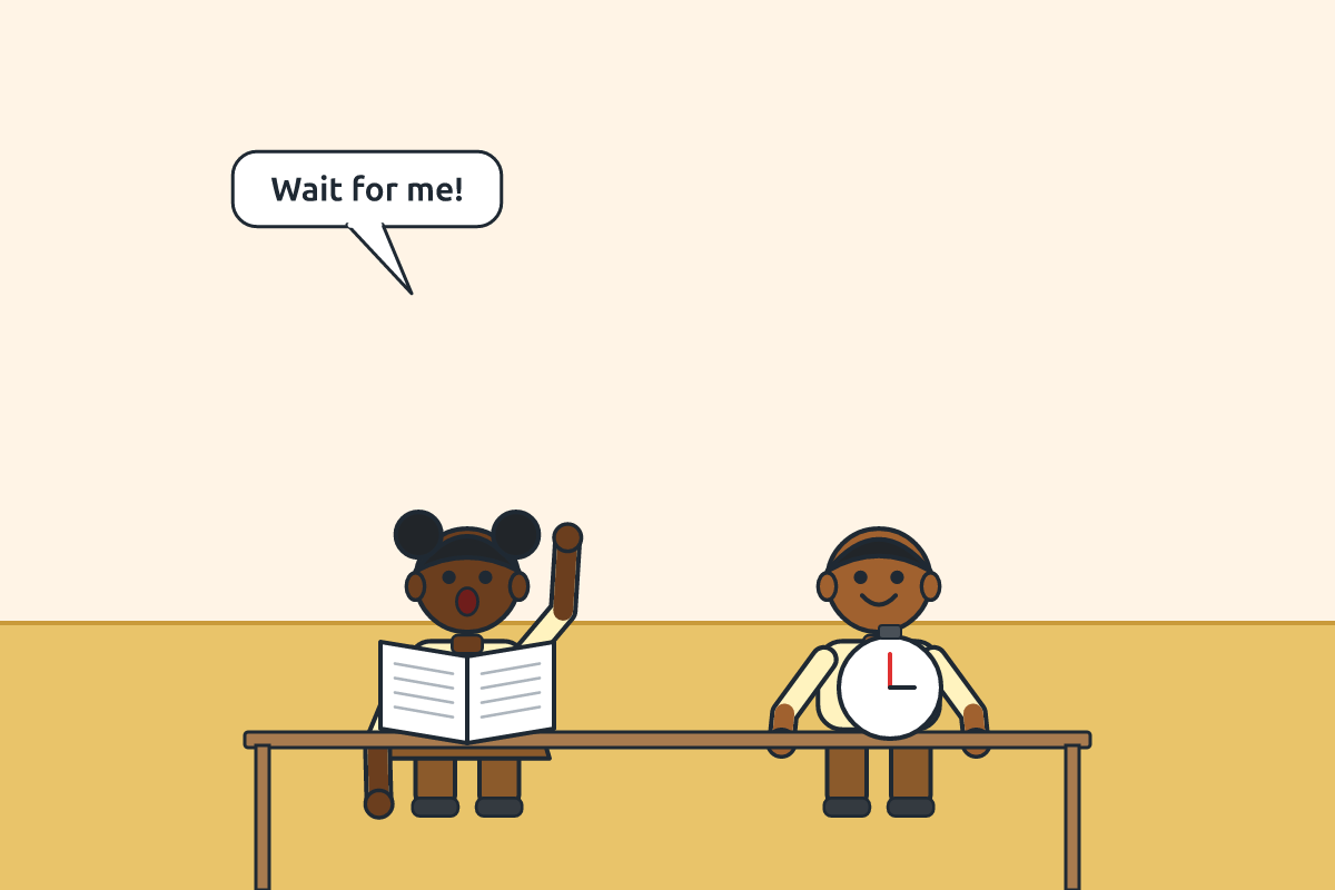 Two children reading a passage aloud to each other with expression