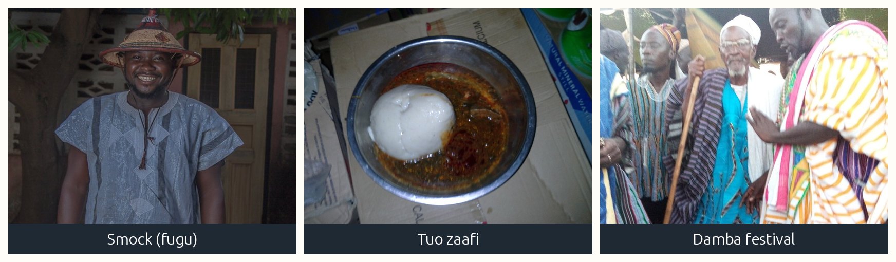 A man in a smock, a bowl of tuo zaafi and the Damba festival