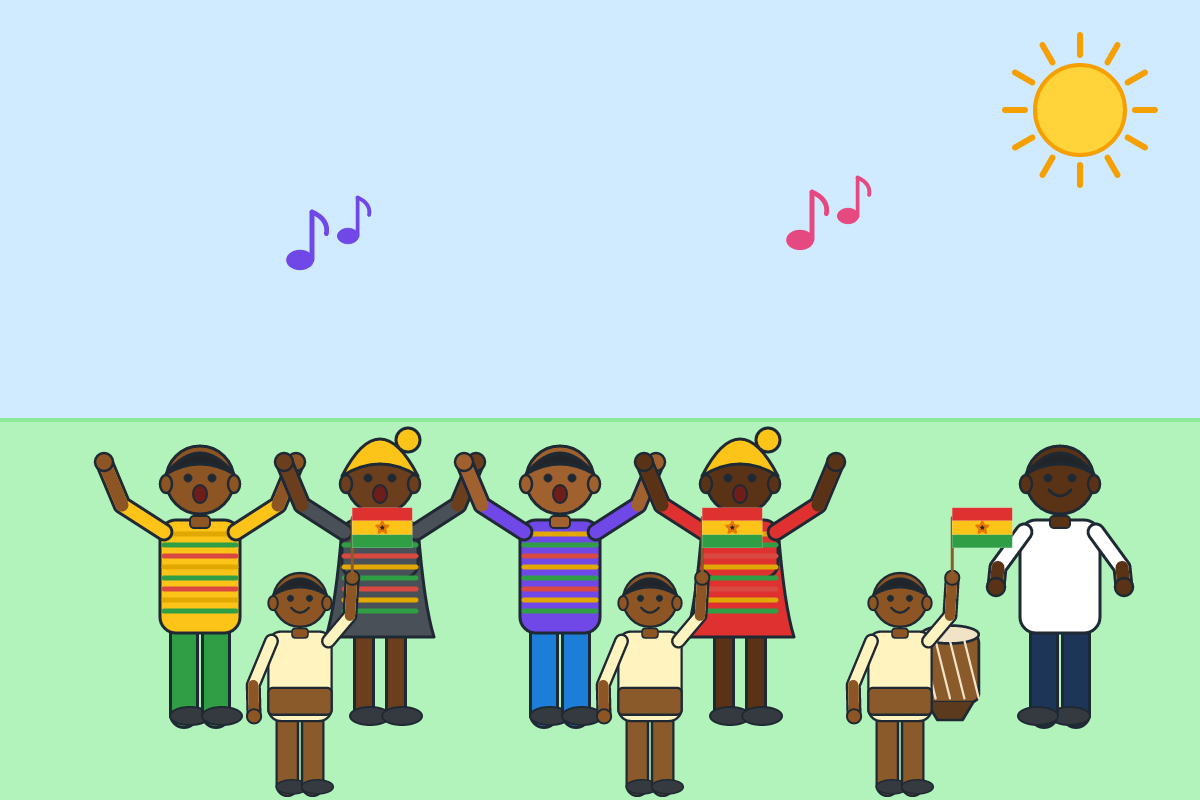 People from different ethnic groups celebrating a festival together