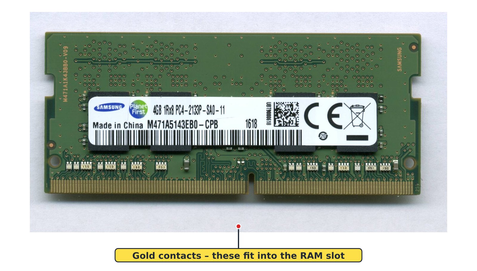 A RAM module (memory stick)