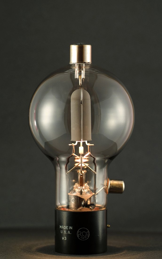 A glass vacuum tube