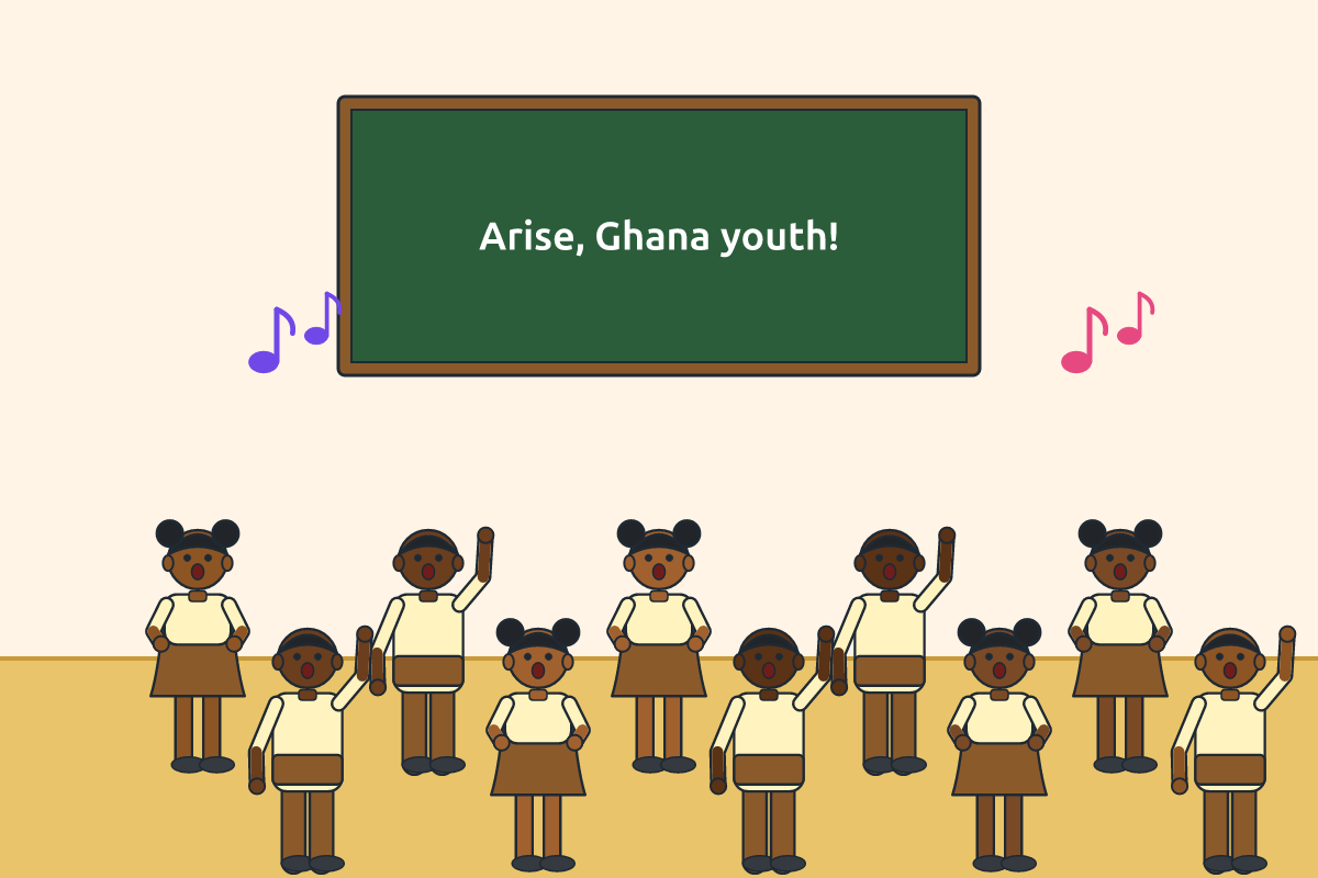 Children singing with actions and clapping on stressed beats