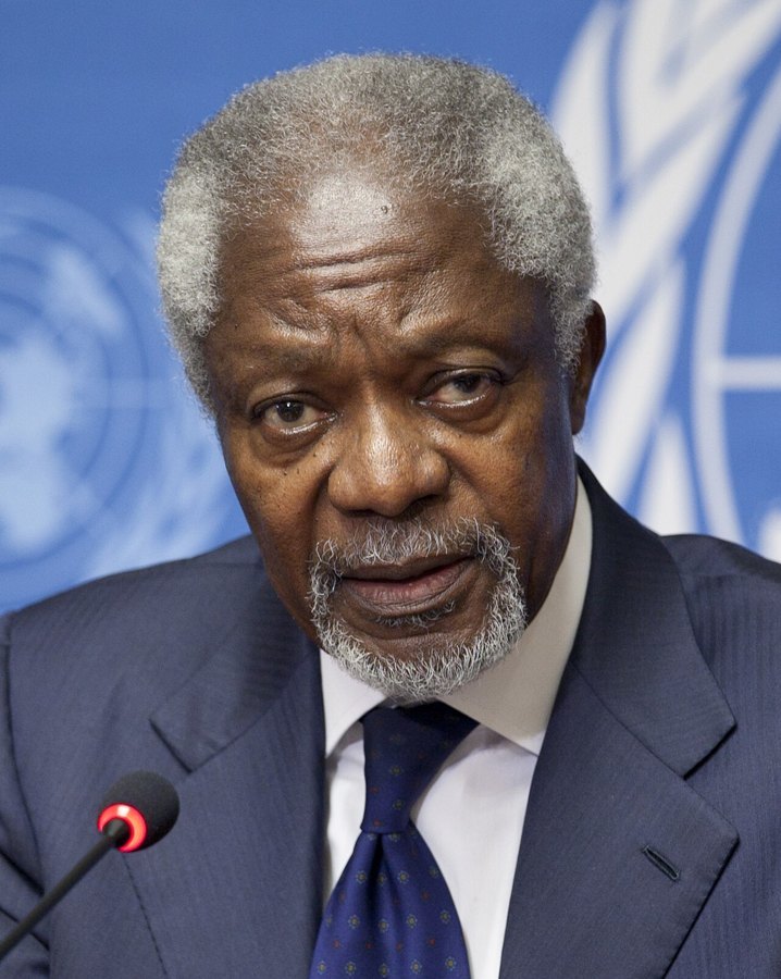Portrait drawing of Kofi Annan