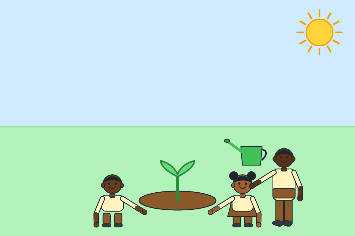 Pupils planting a tree seedling in the school compound