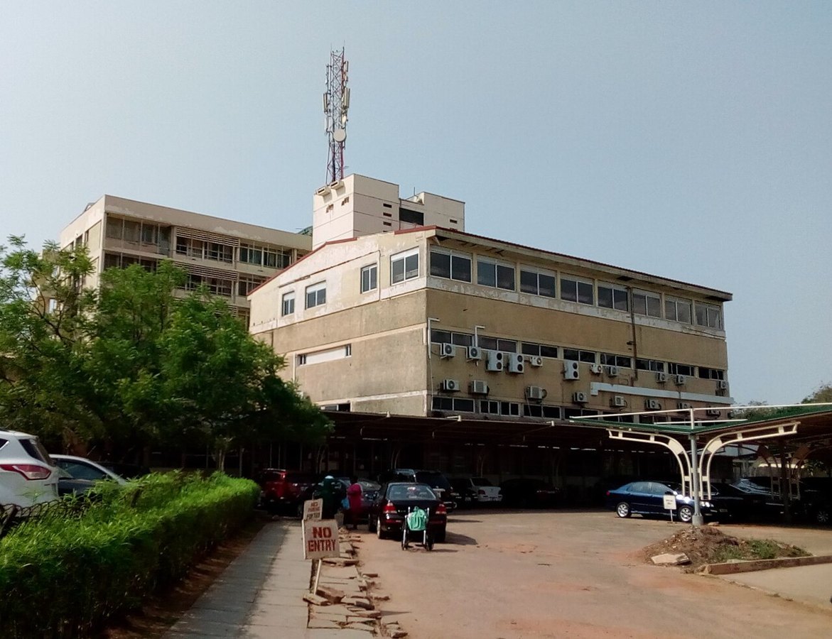 The main building of Korle Bu Teaching Hospital in Accra